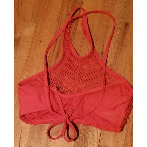 Bright orange woven bikini top - Picture 2 of 3